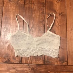 White lace bralette